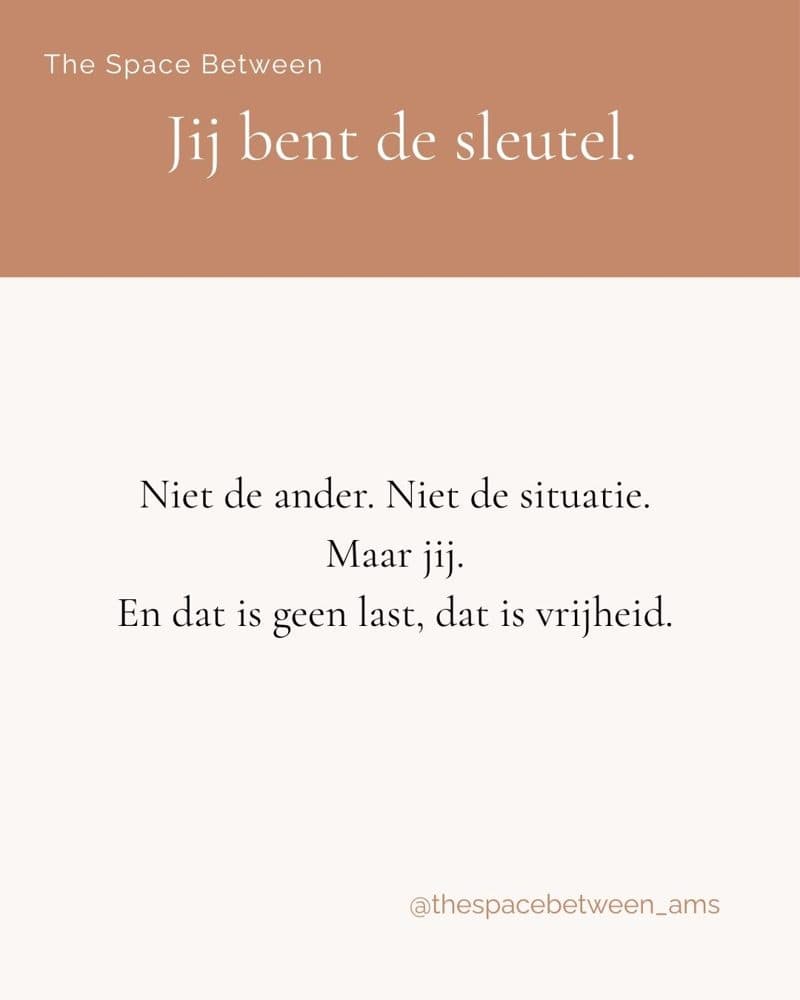 Jij bent de sleutel