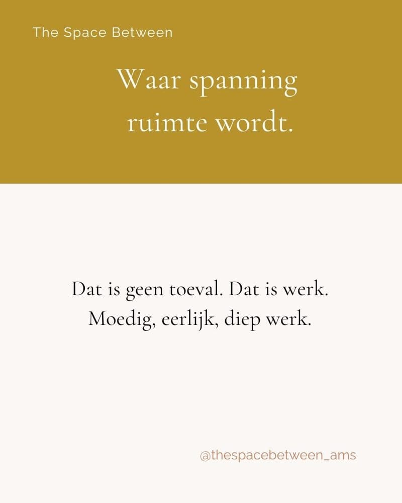 Waar spanning ruimte wordt